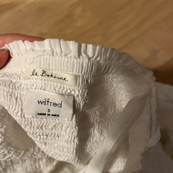 White Aritzia Wilfred Alba Tie Strap Maxi Dress Size Small - Picture 4 of 4